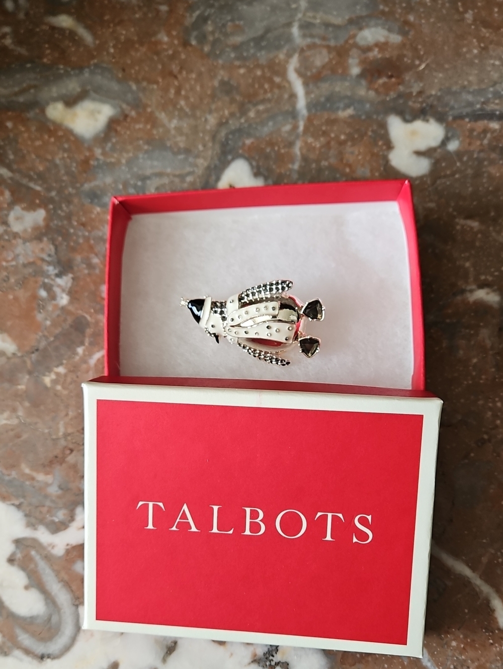 Talbots Embellished Rhinestone Penguin Brooch - Picture 9 of 9